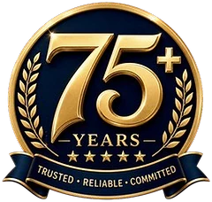 75+ years, trusted, reliable, committed
